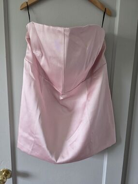 H&M Strapless Light Pink Satin Mini